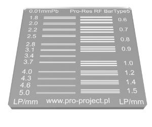 Pro-Project Pro-Resolution Bar Type 5 Radiography Pattern