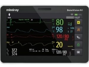 Mindray BeneVision N1 Transport Patient Monitor w/ Masimo SpO2, ST/Arrhythmia & Integrated CO2