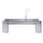Blickman Deck Mounted Decontamination Station with Base Cabinets