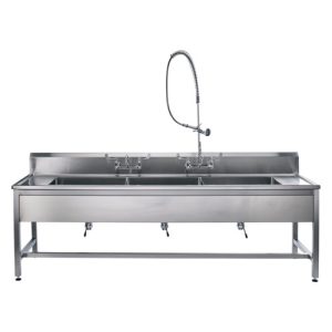Blickman Wall Mounted Decontamination Station with Stationary Legs