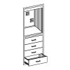 Blickman Drawers Console Desk Cabinet