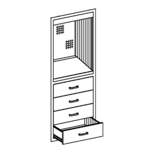 Blickman Drawers Console Desk Cabinet