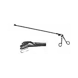 Miltex Turrell Biopsy Forceps 14' Shaft - Angled Jaws with Teeth, 4mm x 10mm Bite - Rotating Shafts