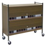 Omnimed Extra Wide Privacy Style Chart Rack (Wired Dividers & Lockable) - 2.75' Binder (Spine) Storage Size