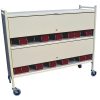 Omnimed Extra Wide Privacy Style Chart Rack (Wired Dividers & Lockable) - 3.5' Binder (Spine) Storage Size