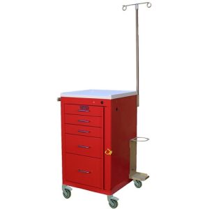 Harloff 3145B-EMG, Mini Line Emergency Carts, Five Drawers with Breakaway Lock - Specialty Accessory Package