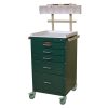 Harloff Short Cabinet Anesthesia Cart, Five Drawers with Key Lock