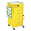 Harloff PPE Cart and Isolation Cart, Four Drawers with Key Lock - Quick Ship