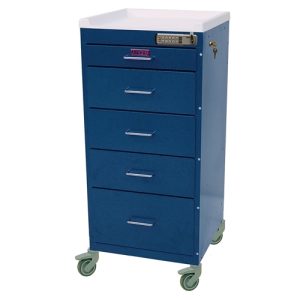 Harloff Line Cart, Five Drawers with Basic Electronic Pushbutton Lock
