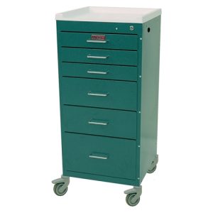 Harloff Procedure Cart, Six Drawers with Key Lock, Standard Package