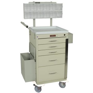 Harloff Treatment and Procedure Cart, Five Drawers with Breakaway Lock