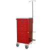 Harloff Emergency Cart, Tall Cabinet, Six Drawers with Breakaway Lock, Stabilizing Bumper, 5 Casters