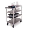 Lakeside Medium Duty, 4 Shelf, All Edges Turned Down, Medium Utility Cart