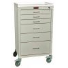 Harloff 4156K, Mini24 Anesthesia Cart, Tall Cabinet, Six Drawers with Key Lock