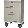 Harloff Mini24 Anesthesia Cart, Five Drawers, Short Cabinet with Breakaway Lock