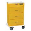 Harloff 4254E, Mini24 Isolation Cart with Bumper and 5' Wheels, Four Drawers with Basic Electronic Lock