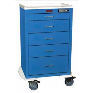Harloff 4255E, Mini24 Isolation Cart, Five Drawers with Basic Electronic Lock