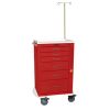 Harloff Mini24 Emergency Cart, Six Drawers with Breakaway Lock and Accessory