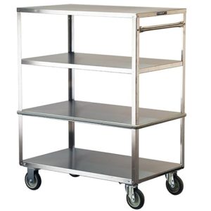 Lakeside Medium Duty, 4 Shelf, All Edges Turned Down, Extra Large Utility Cart