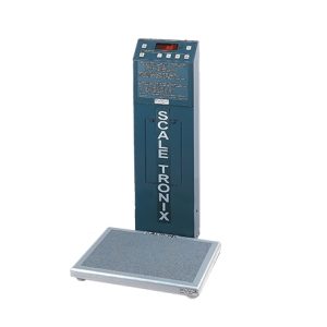 5122 Low-Profile Stand-On Scale with standard weight (lb/kg) (X) and battery power