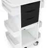 Black Polyethylene Medical Cart