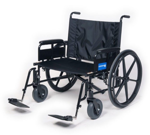 Gendron 5252420520, Bariatric Fixed Back Wheelchair - 24W x 20D x 15.5H 1 Gendron 5252420520, Bariatric Fixed Back Wheelchair - 24W x 20D x 15.5H