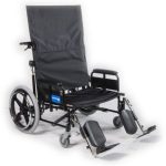 Gendron 5252420550R, Bariatric High Back Recliner Wheelchair with Adjustable Full Arms and ELR - 24W x 20D x 15.5H