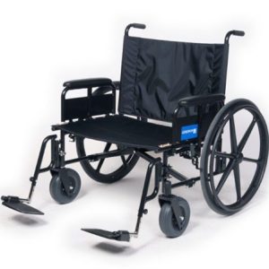 Gendron 5253020520, Bariatric Fixed Back Wheelchair with Desk Arms and Swing Away Foot Rest - 30W x 20D x 15.5H