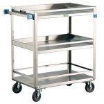 Lakeside Medium Duty, 3 Shelf, Medium Guard Rail Cart