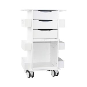 Deluxe White Polyethylene Medical Cart