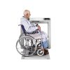 6202 Stow-A-Weigh Wheelchair Scale with Kg only (K), data port (X) and line cord adapter IEC Plug Type-B (B)
