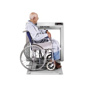 6202 Stow-A-Weigh Wheelchair Scale with Kg only (K), data port (X) and line cord adapter IEC Plug Type-B (B)