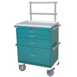 Harloff Anesthesia Cart, Short Cabinet, Four Drawers with Key Lock