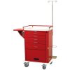 Harloff Classic Line Emergency Cart, Tall Cabinet, Five Drawers with Breakaway Lock