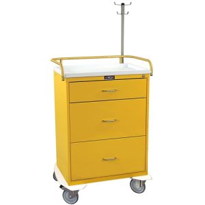 Harloff Infection Control Cart, Three Drawers with Key Lock, Specialty Package