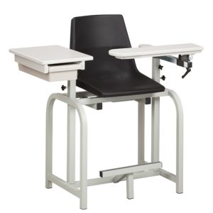 Clinton Standard Lab Series, Extra-Tall, Blood Drawing Chair with Drawer