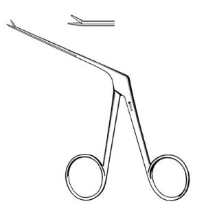 Sklar Micro Alligator Ear Forceps, 3-1/4' Oval Cup, 0.5mm