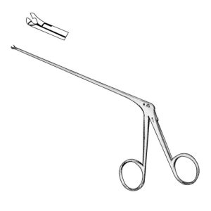Sklar Micro Forceps Alligator Action, Angled Left, 1mm - 6'