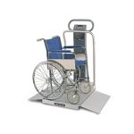 6702 Oversized Wheelchair Scale with Kg only (K), printer (P) and power adapter w/hospital-grade cord & plug (B)
