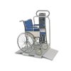 6702W Oversized Wheelchair Scale with Kg only (K), printer (P) and power adapter w/hospital-grade cord & plug (B)