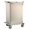 Lakeside Closed Case Cart, Stainless Steel Shelf, 18' Shelf, 54' Tall