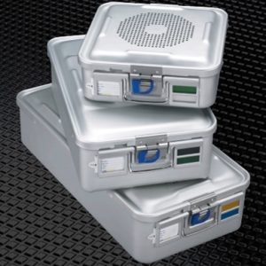 Integra Miltex Full Size Sterilization Container 7 3/4', Perforated Bottom
