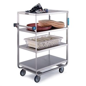 Lakeside Heavy Duty, 4 Shelf, All Edges Turned Down, Large Utility Cart