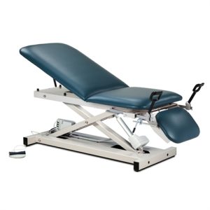 Clinton Open Base Power Table with Adjustable Backrest, Footrest & Stirrups