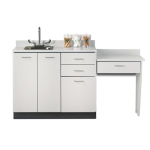 Clinton 42' Base Cabinet Set with 3 Doors, 3 Drawers and Desk
