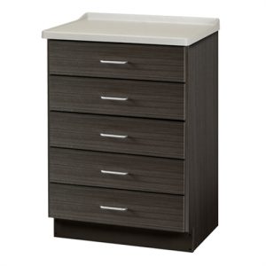 Clinton 8805-AF Fashion Finish, Molded Top Treatment Cabinet w/ 5 Drawers