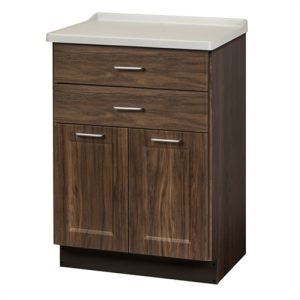 Clinton 8822-F Fashion Finish, Molded Top Treatment Cabinet with 2 Doors & 2 Drawers