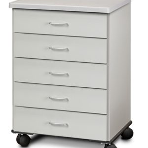Clinton 8950-A Molded Top, Mobile Treatment Cabinet with 5 Drawers