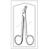 Sklar Merit Sterile Wire Cutting Scissors Angled, Case of 50 - 4-3/4'
