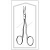 Sklar Merit Sterile Iris Scissors, Straight, Case of 100 - 4-1/2'